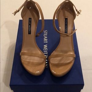 Stuart Weitzman Nudist Disco (color: Adobe Patent)